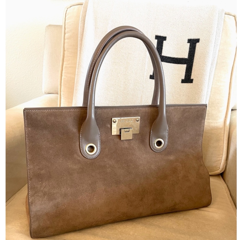 Jimmy Choo Riley Suede Tote Bag